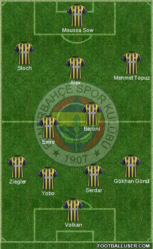 Fenerbahçe SK Formation 2012