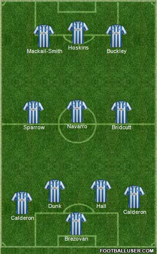 Brighton and Hove Albion Formation 2012
