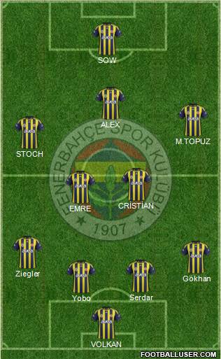 Fenerbahçe SK Formation 2012