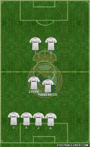 Real Madrid C.F. Formation 2012