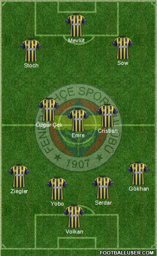 Fenerbahçe SK Formation 2012