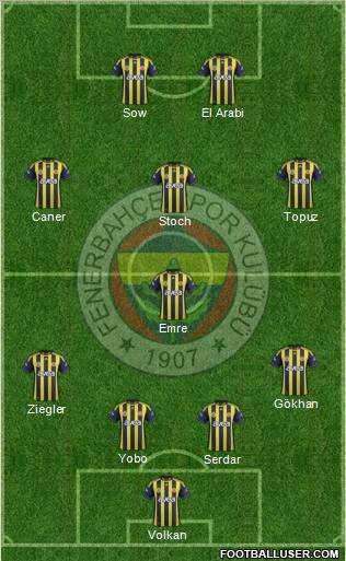 Fenerbahçe SK Formation 2012
