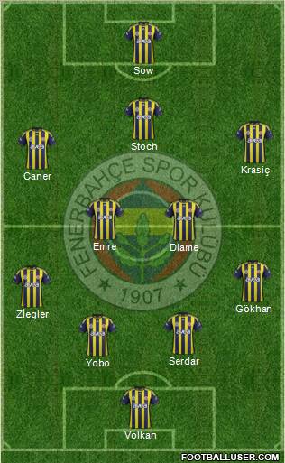 Fenerbahçe SK Formation 2012