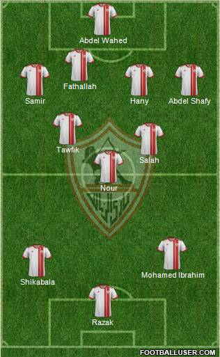 Zamalek Sporting Club Formation 2012