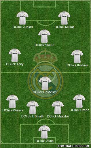 Real Madrid C.F. Formation 2012