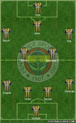 Fenerbahçe SK Formation 2012