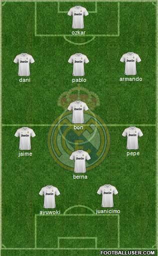 Real Madrid C.F. Formation 2012