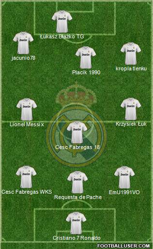 Real Madrid C.F. Formation 2012