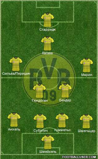 Borussia Dortmund Formation 2012