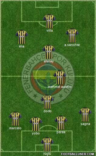Fenerbahçe SK Formation 2012