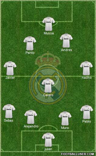 Real Madrid C.F. Formation 2012