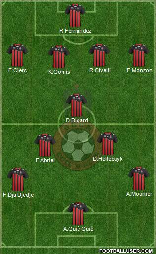 OGC Nice Côte d'Azur Formation 2012