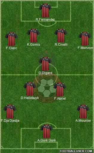 OGC Nice Côte d'Azur Formation 2012