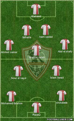 Zamalek Sporting Club Formation 2012