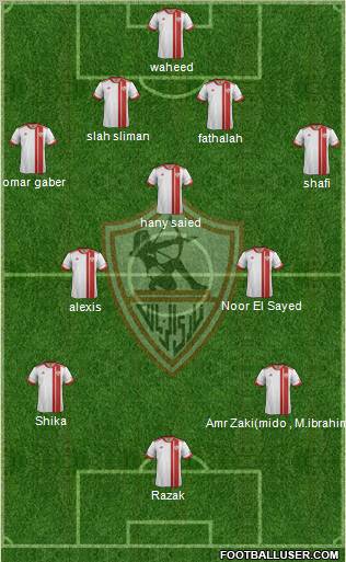 Zamalek Sporting Club Formation 2012
