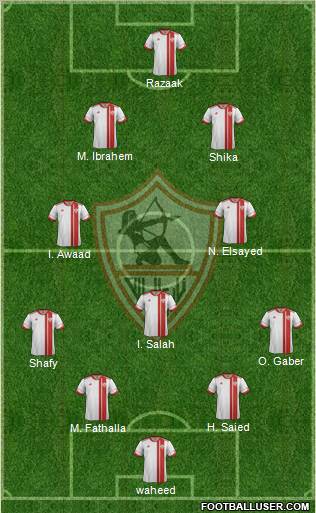 Zamalek Sporting Club Formation 2012