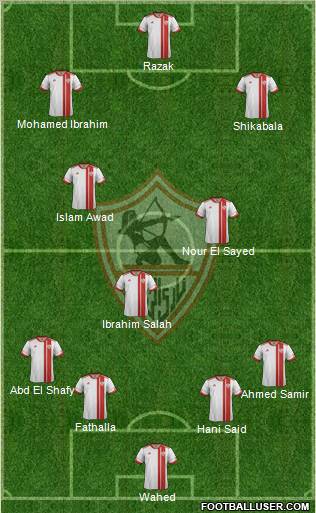 Zamalek Sporting Club Formation 2012