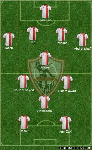 Zamalek Sporting Club Formation 2012