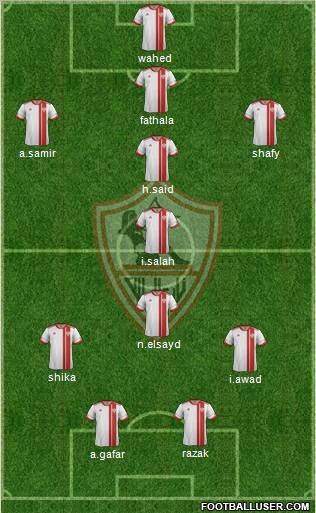 Zamalek Sporting Club Formation 2012