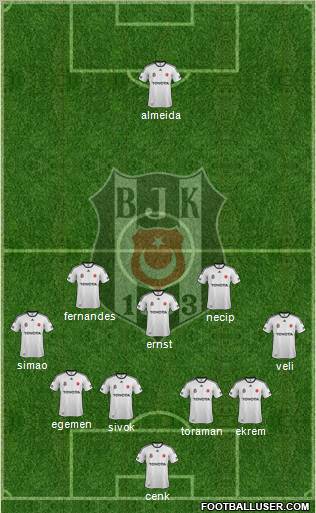 Besiktas JK Formation 2012