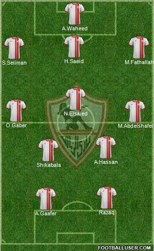 Zamalek Sporting Club Formation 2012
