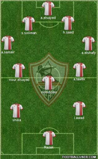 Zamalek Sporting Club Formation 2012