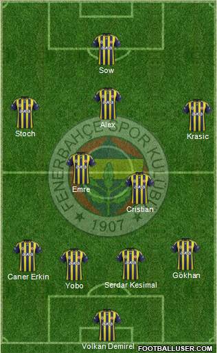 Fenerbahçe SK Formation 2012