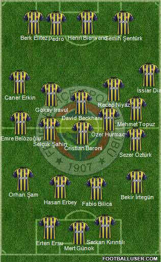 Fenerbahçe SK Formation 2012