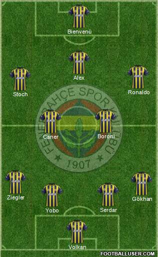 Fenerbahçe SK Formation 2012