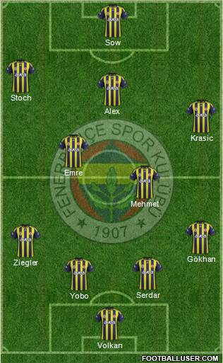 Fenerbahçe SK Formation 2012