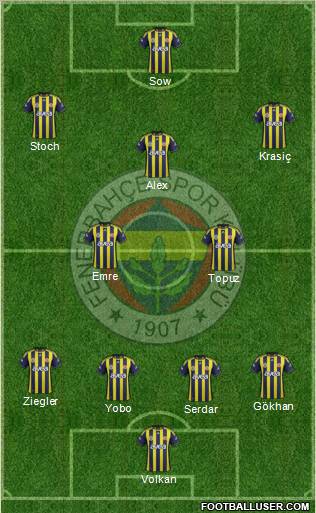Fenerbahçe SK Formation 2012