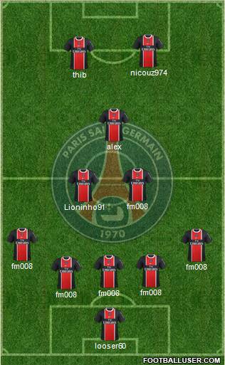Paris Saint-Germain Formation 2012