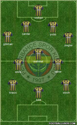 Fenerbahçe SK Formation 2012