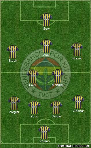 Fenerbahçe SK Formation 2012