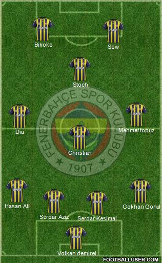 Fenerbahçe SK Formation 2012