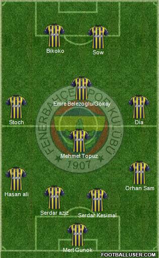 Fenerbahçe SK Formation 2012