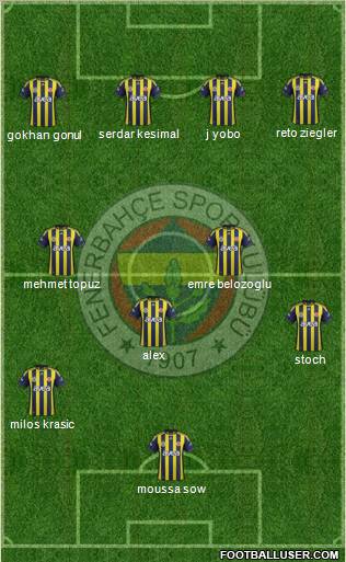 Fenerbahçe SK Formation 2012