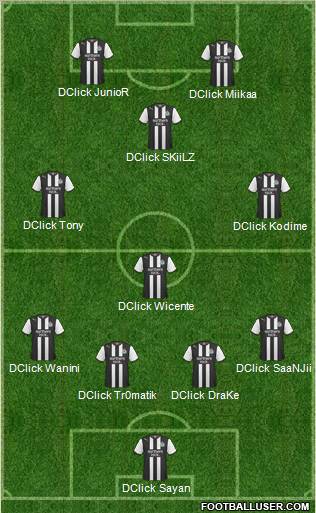 Newcastle United Formation 2012