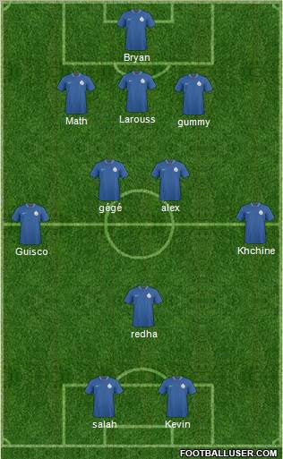 India 3-5-2 football formation