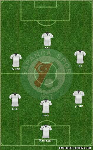 Sapanca Gençlikspor Formation 2012