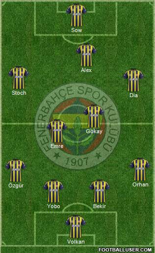 Fenerbahçe SK Formation 2012