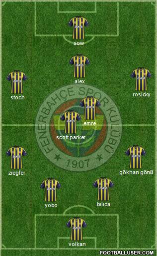 Fenerbahçe SK Formation 2012