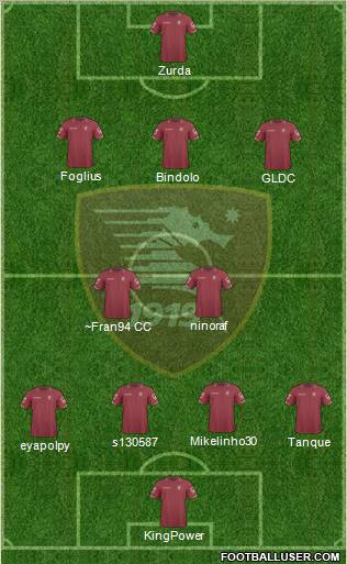 Salernitana football formation