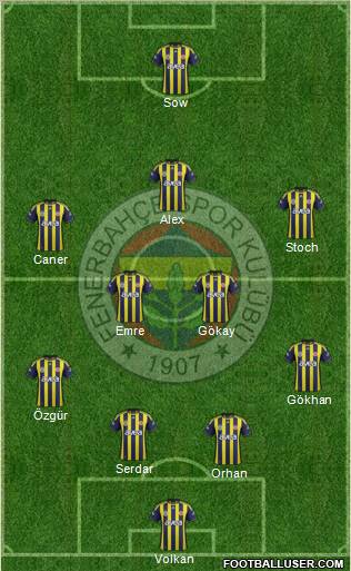 Fenerbahçe SK Formation 2012