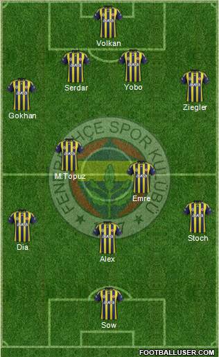Fenerbahçe SK Formation 2012
