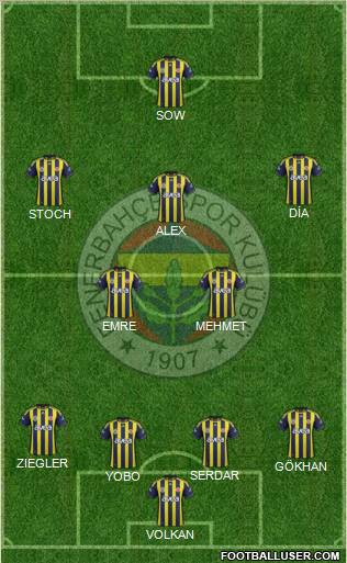 Fenerbahçe SK Formation 2012