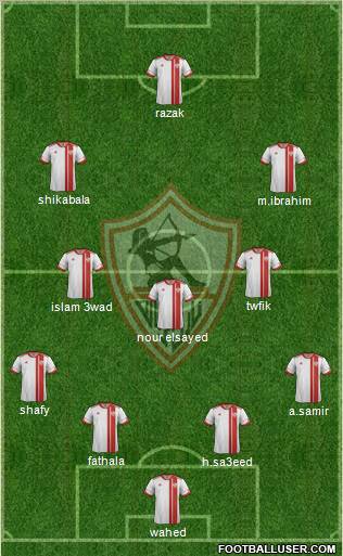 Zamalek Sporting Club Formation 2012