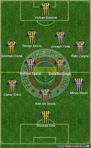 Fenerbahçe SK Formation 2012