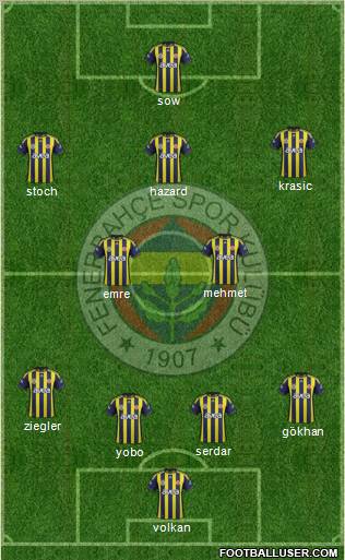 Fenerbahçe SK Formation 2012