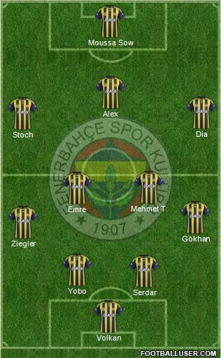 Fenerbahçe SK Formation 2012
